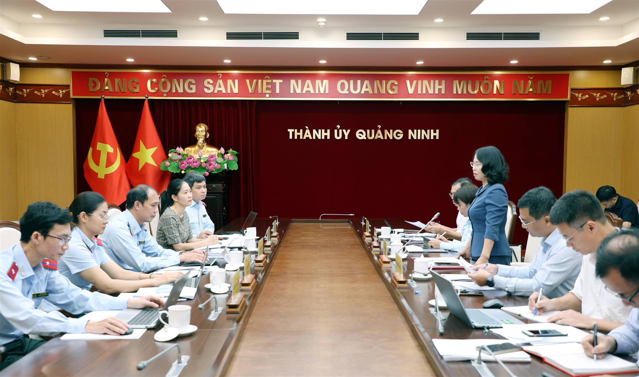 Thanh tra Cơ yếu công bố Quyết định thanh tra tại Thành ủy Quảng Ninh