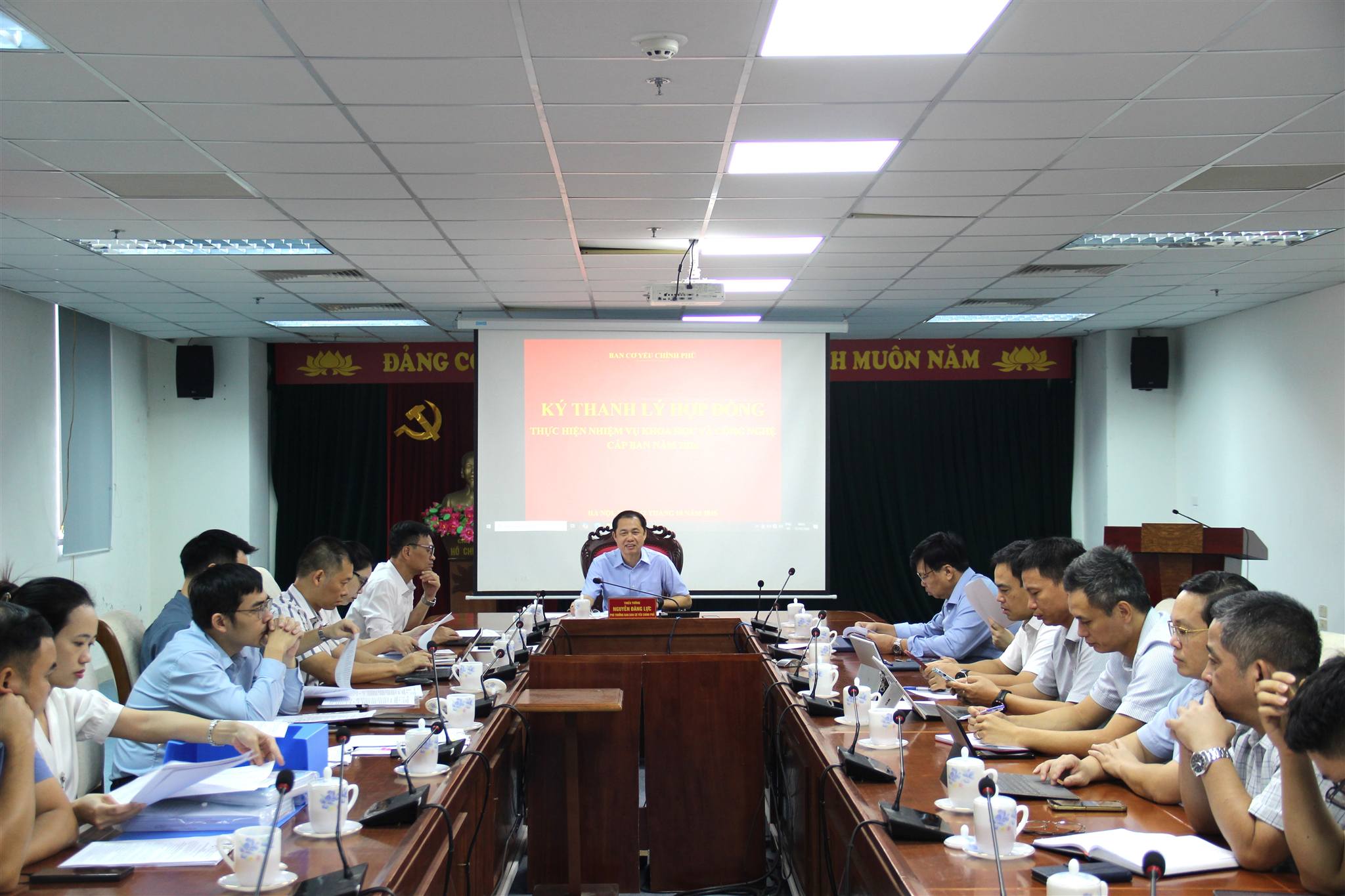 Ban Cơ yếu Chính phủ tổ chức ký thanh lý hợp đồng thực hiện nhiệm vụ khoa học và công nghệ cấp Ban năm 2025-2026